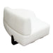 Vesper Curved Armless Right Chaise in Faux White Shearling w/ Black Wood Leg Base