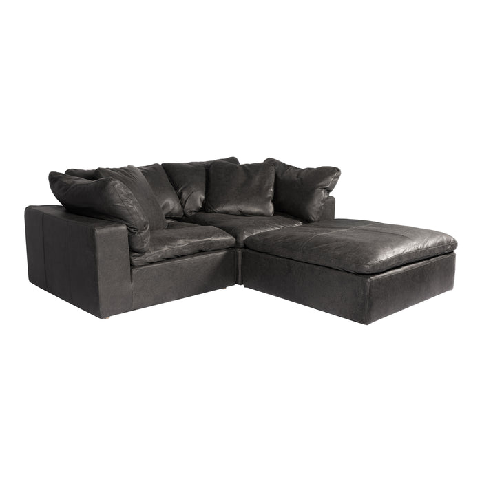 CLAY NOOK MODULAR SECTIONAL NUBUCK LEATHER BLACK