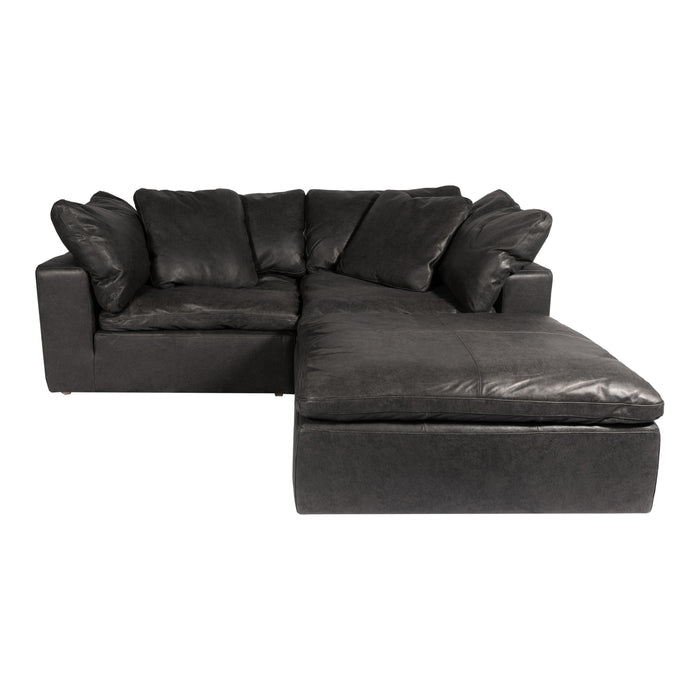 CLAY NOOK MODULAR SECTIONAL NUBUCK LEATHER BLACK