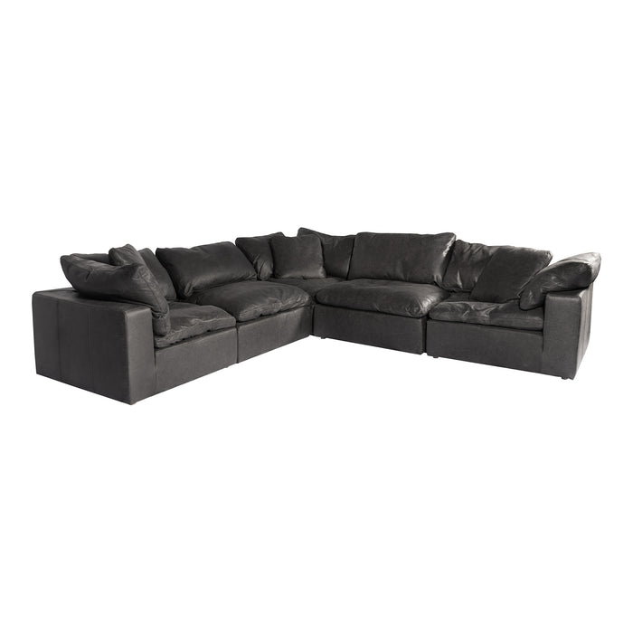CLAY CLASSIC L MODULAR SECTIONAL NUBUCK LEATHER BLACK