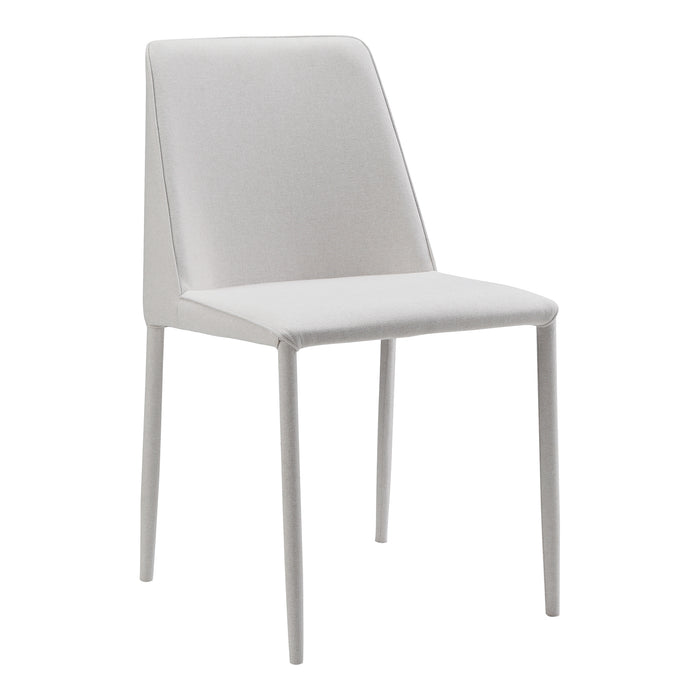 NORA FABRIC DINING CHAIR WHITE-M2