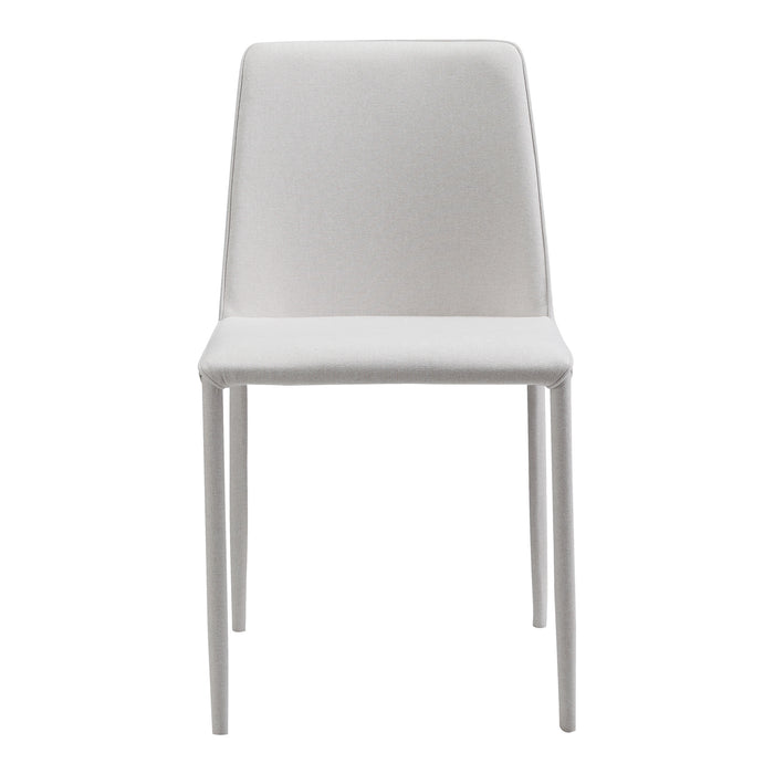 NORA FABRIC DINING CHAIR WHITE-M2