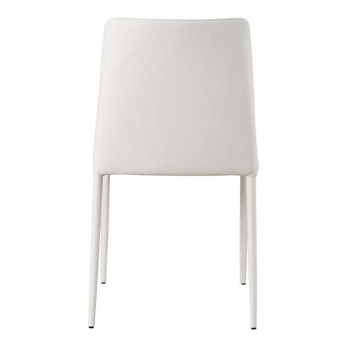 NORA PU DINING CHAIR WHITE-M2