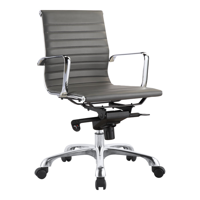 OMEGA SWIVEL OFFICE CHAIR LOW BACK GREY