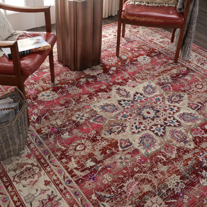 Nourison Vintage Kashan VKA01 Burgundy Multicolor 8'x10'   Rug