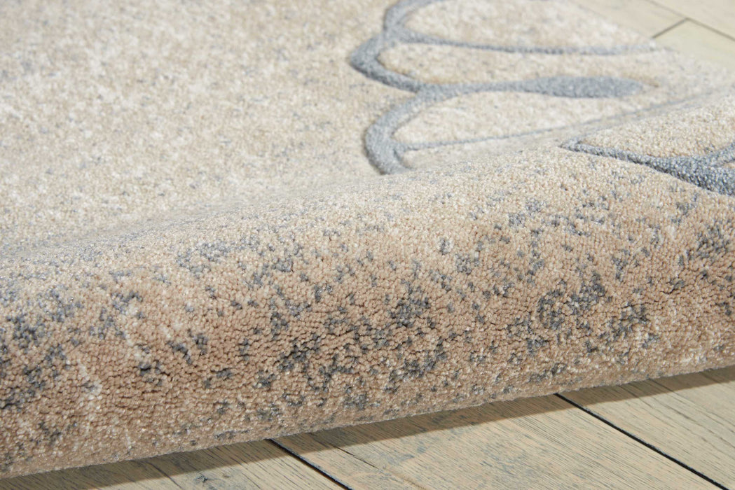 Nourison Maxell MAE04 Beige 8' Runner  Hallway Rug