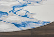 Nourison Twilight TWI27 Ivory and Blue 8' Round Oversized Rug