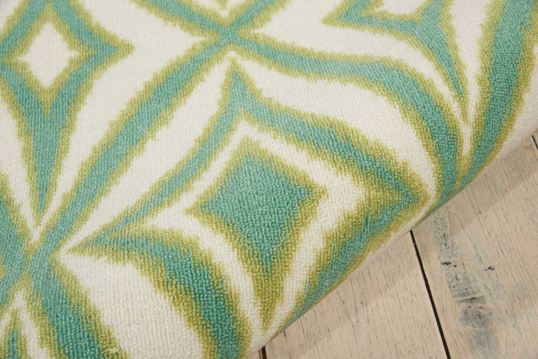 Waverly Sun N Shade SND19 Green 5'x8'  Area Rug