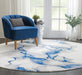 Nourison Twilight TWI27 Ivory and Blue 8' Round Oversized Rug