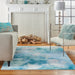 Nourison Le Reve LER02 Blue and Grey 5'x7' PhotoReal Area Rug
