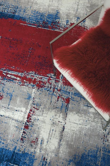 Nourison Twilight TWI19 Red and Blue 8'x10' Large Rug