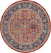 Nourison Ankara Global ANR02 Red and Blue Multicolor 4' Round Persian Area Rug