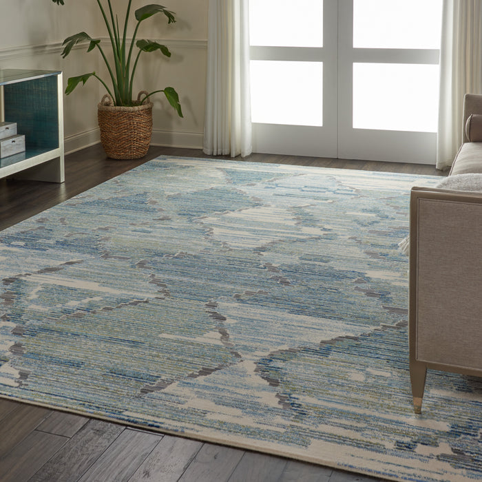 Butera Collection BB202 Blue and Sage Green 8'x10' Beach Area Rug
