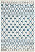 Nourison Kamala DS500 White and Blue 4'x6' Area Rug
