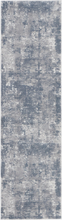 Nourison Rustic Textures RUS05 Grey 8' Runner Hallway Rug