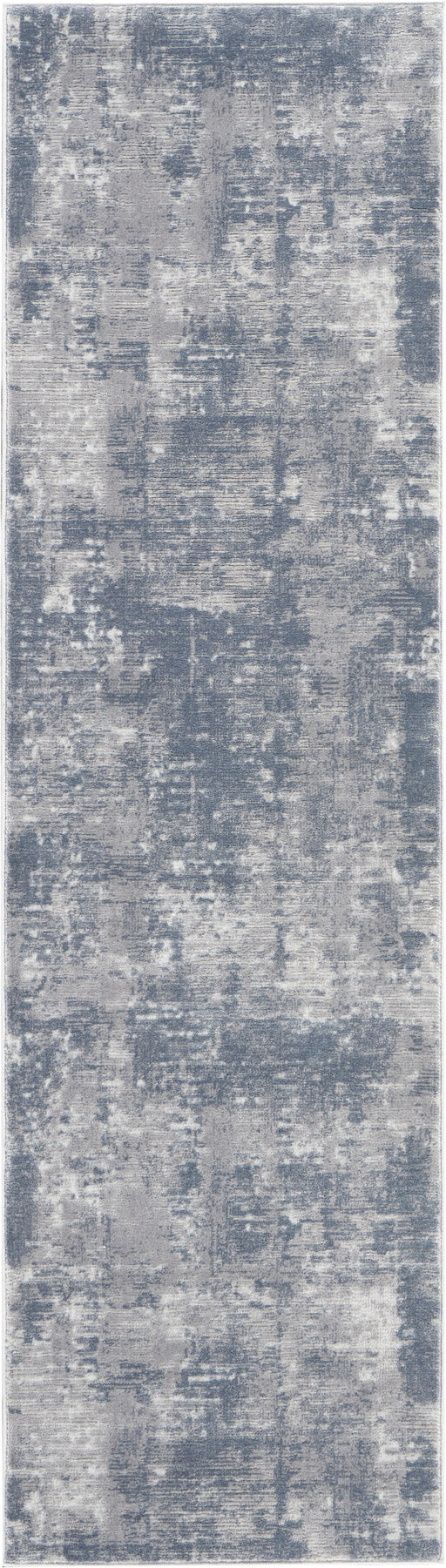 Nourison Rustic Textures RUS05 Grey 8' Runner Hallway Rug