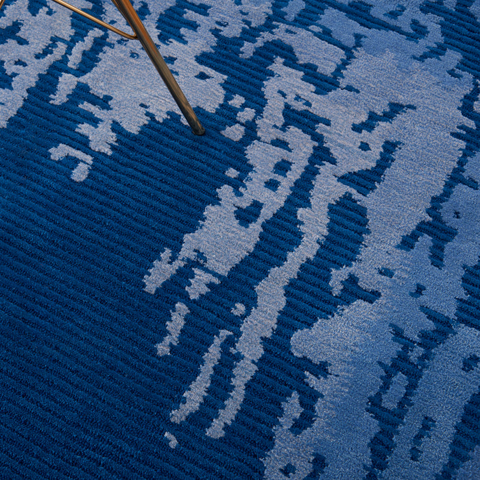 Nourison Symmetry SMM02 Navy Blue 5'x8' Area Rug