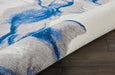Nourison Twilight TWI27 Ivory and Blue 8' Round Oversized Rug