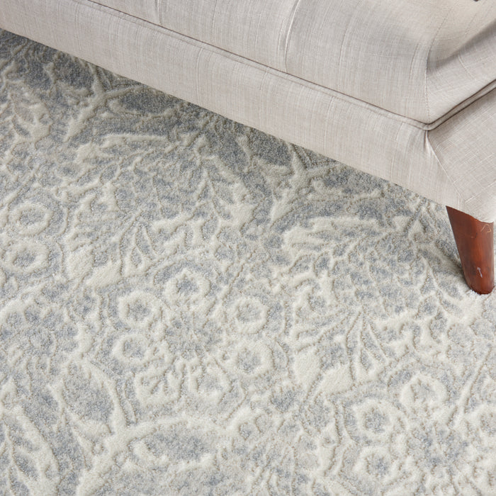 kathy ireland Home Sahara KI390 Silver and Ivory 4'x6'  Area Rug