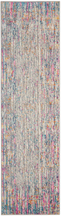 Nourison Passion 8' Runner Ivory Multicolor   Area Rug