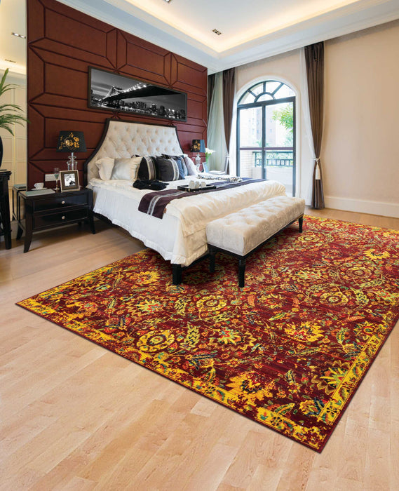Nourison Timeless TML05 Dark Red 5'x8'  Area Rug