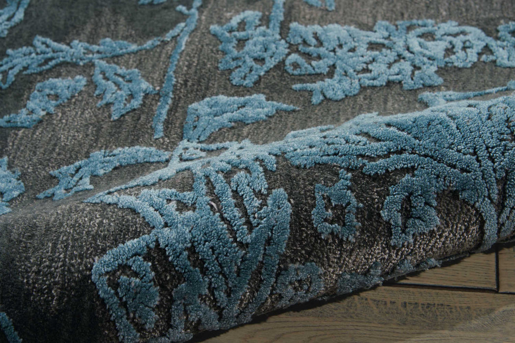 Nourison Opaline OPA12 Black and Blue 10'x14' Oversized Rug