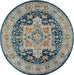 Nourison Ankara Global ANR11 Blue and Red Multicolor 4' Round Persian Area Rug
