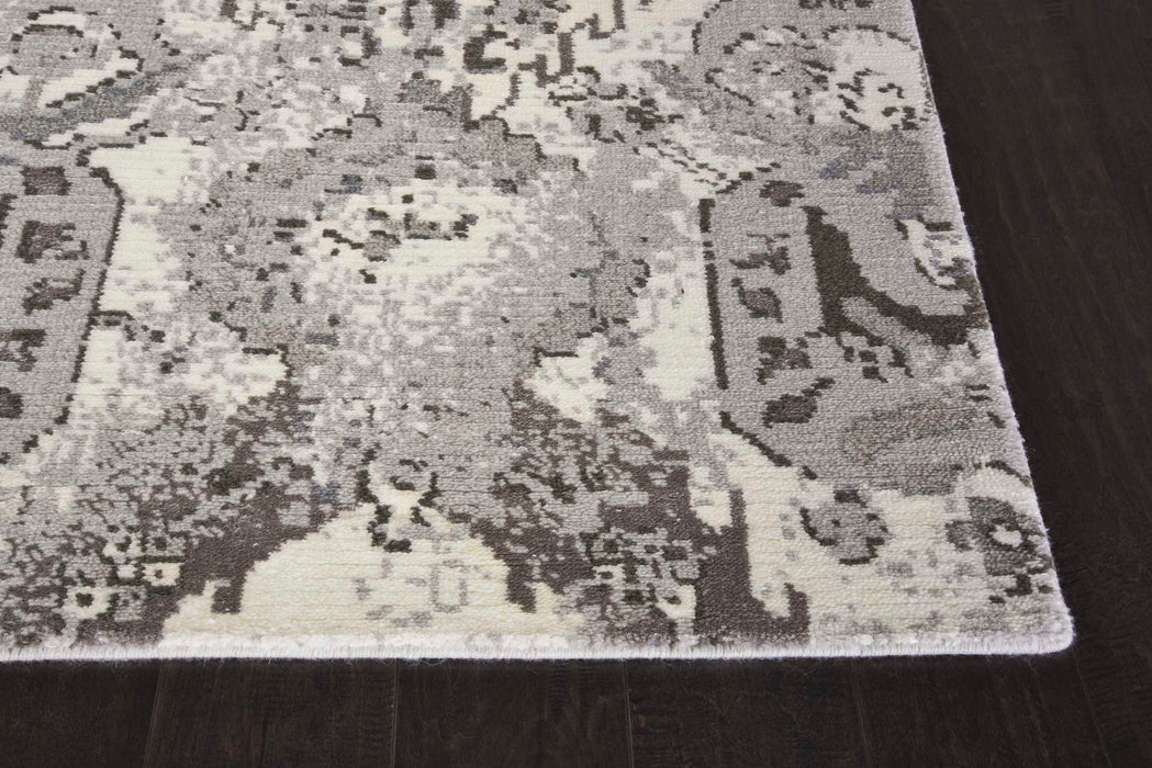 Nourison Twilight TWI03 Grey and White 8'x10' Large Rug