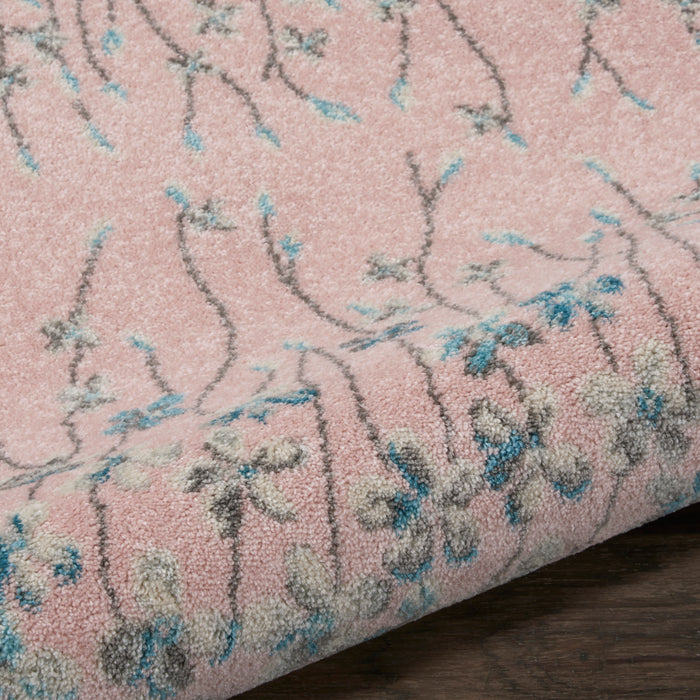 Nourison Tranquil TRA04 Pink 7' Runner  Hallway Rug