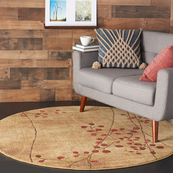 Nourison Somerset ST74 Brown 6' Round  Area Rug