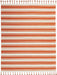 Nourison Rio Vista DST01 White and Orange 8'x11' Oversized Flat Weave Rug