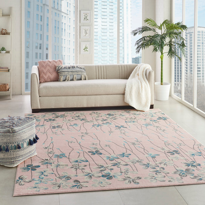 Nourison Tranquil TRA04 Pink 9'x12' Oversized  Rug