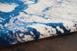 Nourison Twilight TWI29 Navy Blue and White 12'x15' Oversized Rug
