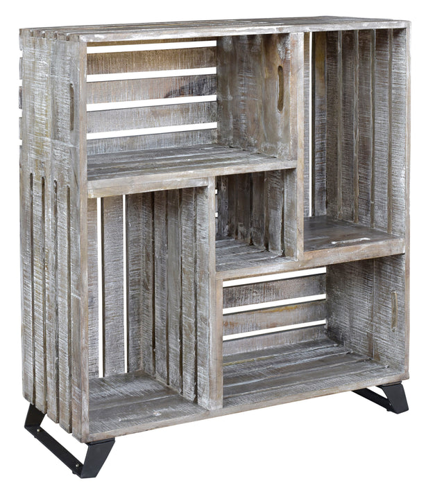 Bengal Manor Mango Wood Reclaimed Crates Bookcase