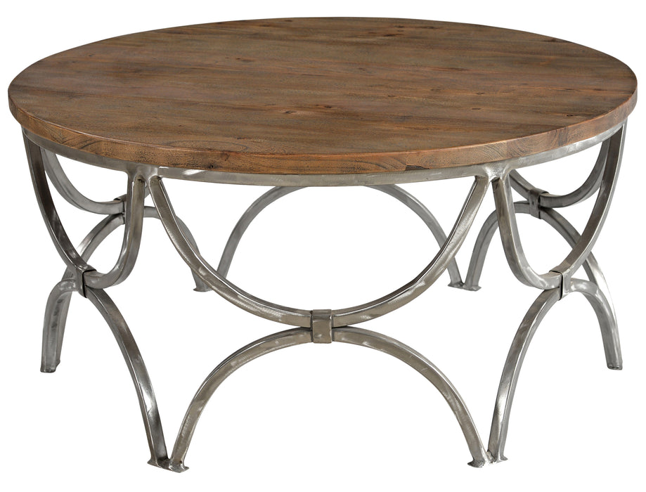 Bengal Manor Mango Wood And Steel Round Cocktail Table