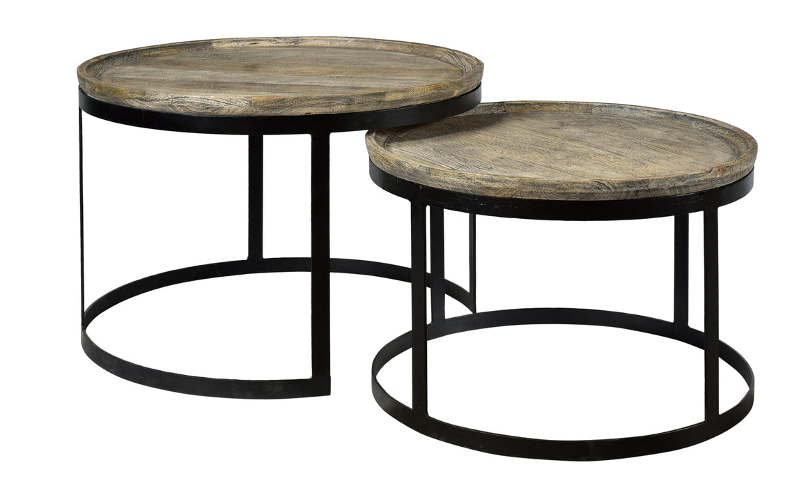 Bengal Manor Mango Wood And Metal Round Cocktail Tables