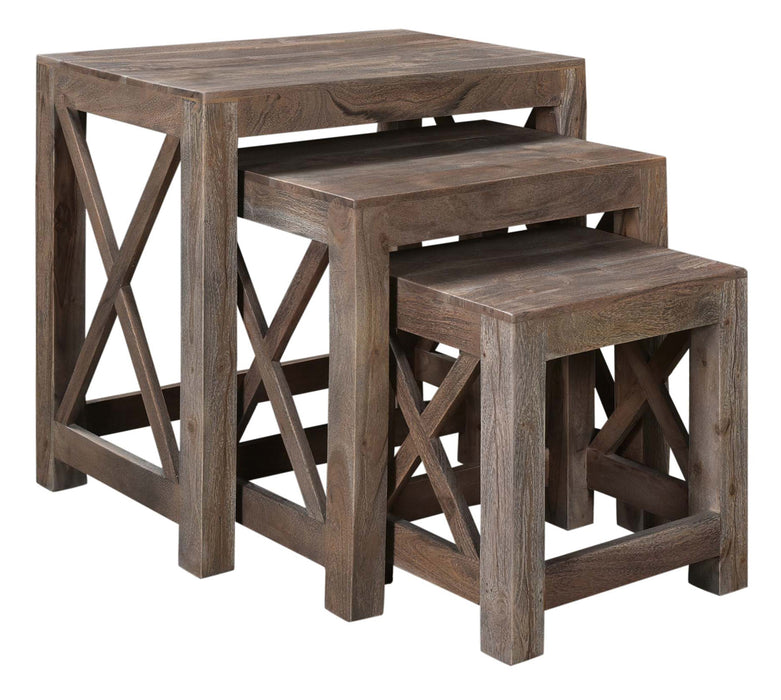 Bengal Manor Acacia Wood Set Of Nested Tables