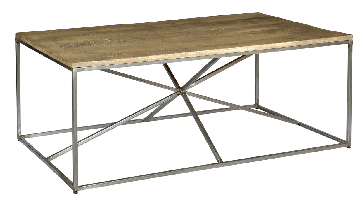 Bengal Manor Rough Mango Wood And Iron Asterisk Rectangle Cocktail Table