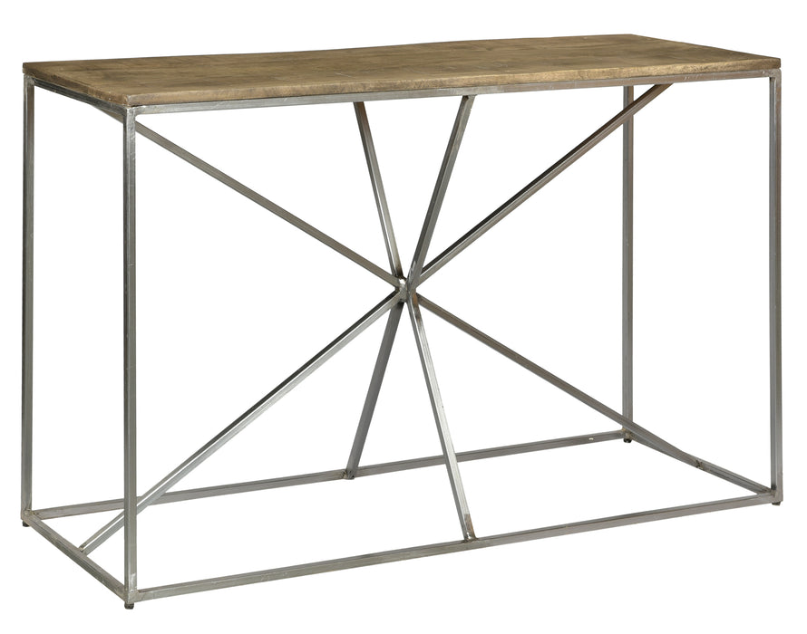 Bengal Manor Rough Mango Wood And Iron Asterisk Rectangle Console Table