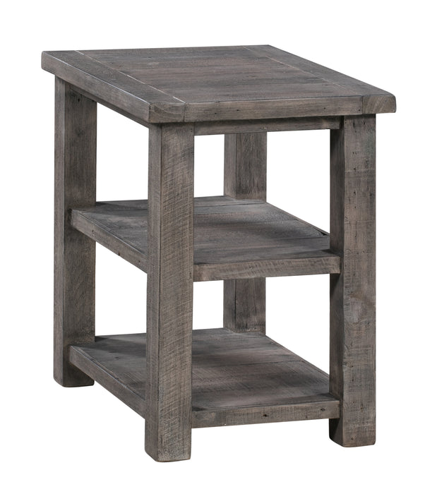 Pembroke Plantation Recycled Pine Distressed Grey Rectangle Chairside Table