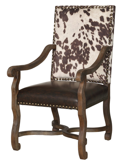 Mesquite Ranch Leather And Faux Cowhide Armchair