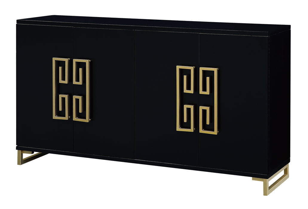 Corinthian Black And Gold Key 4 Door Sideboard