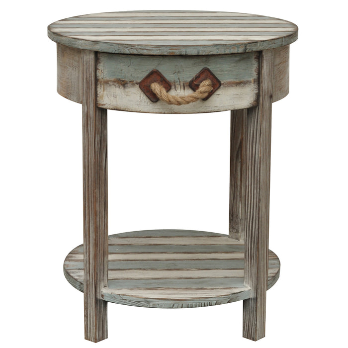 Nantucket 1 Drawer Weathered Wood Accent Table