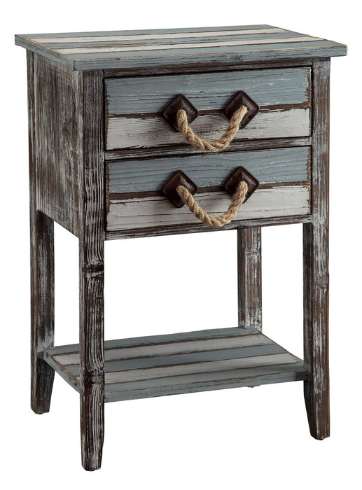 Nantucket 2 Drawer Weathered Wood Accent Table
