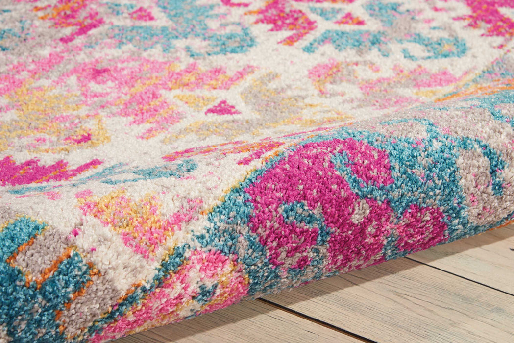 Nourison Passion PSN12 Pink Multicolor 4'x6' Moroccan Area Rug