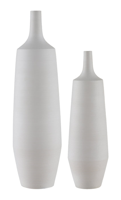 Tegan Vase,Set Of 2, Gesso White