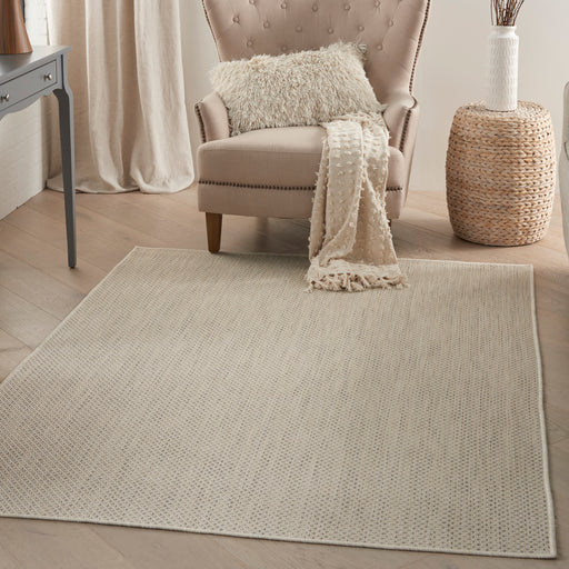Nourison Courtyard 5'x7' Ivory Silver Area Rug