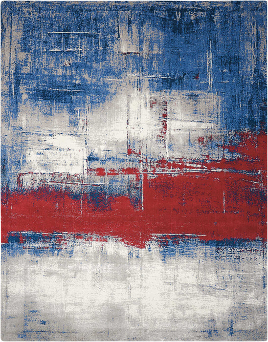 Nourison Twilight TWI19 Red and Blue 8'x10' Large Rug