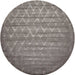 Nourison Twilight TWI15 Silver and Grey 8' Round Large Rug