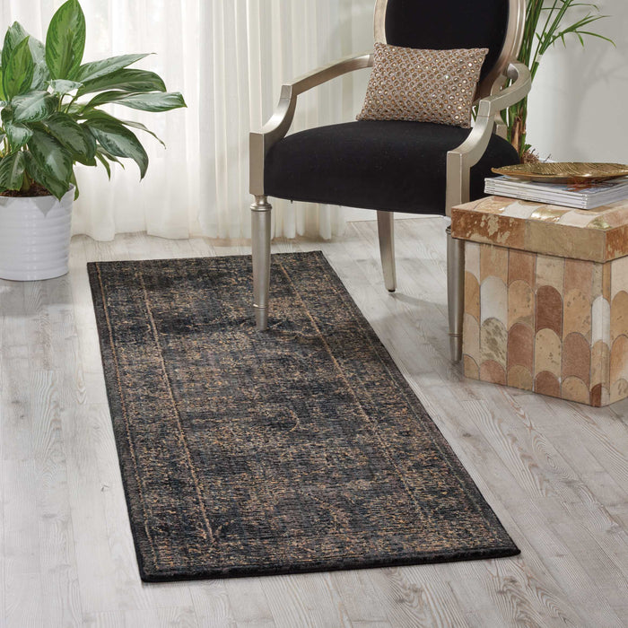 Nourison 2020 NR202 Charcoal 11' Runner Area Rug